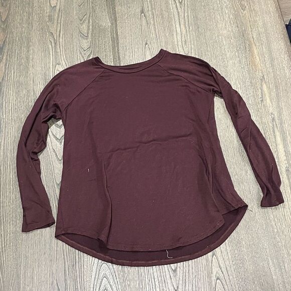 American Eagle Brown Scoop Neck Long Sleeve T-Shirt Size XS - Picture 1 of 4